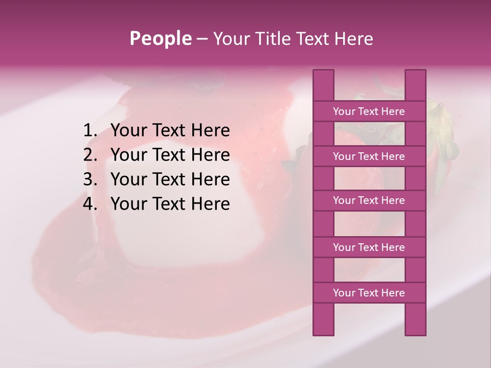 Panna Cotta Sauce Coulis PowerPoint Template