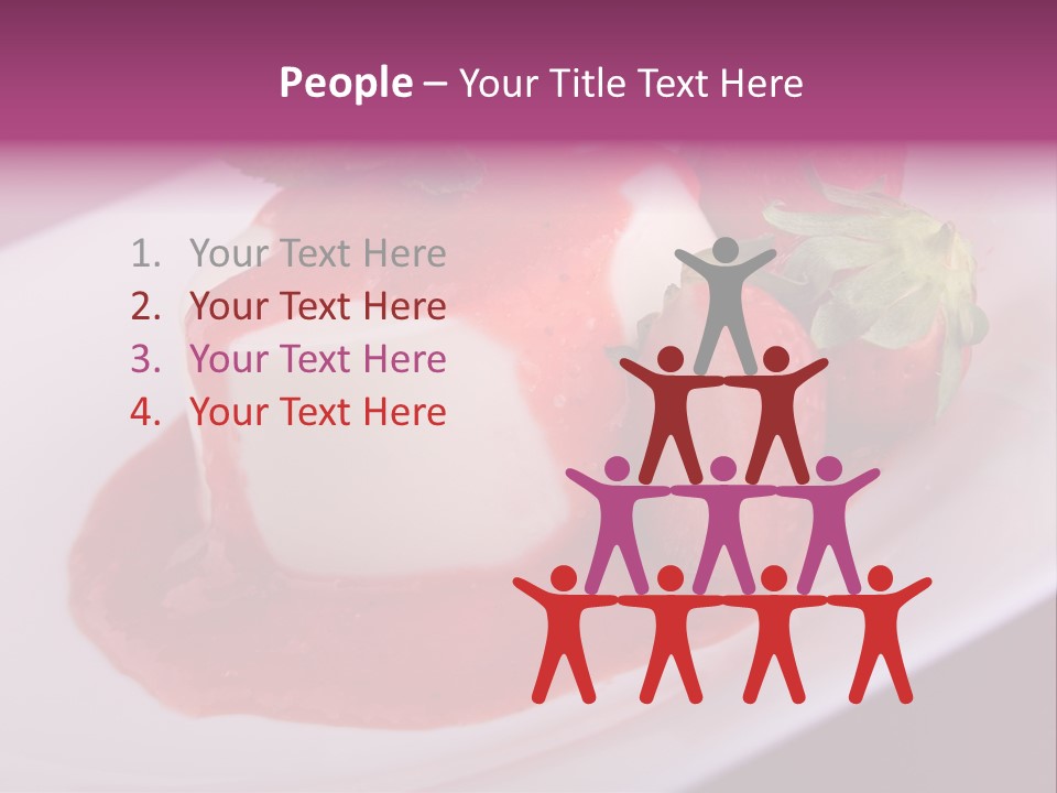 Panna Cotta Sauce Coulis PowerPoint Template