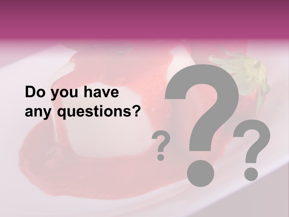 Panna Cotta Sauce Coulis PowerPoint Template