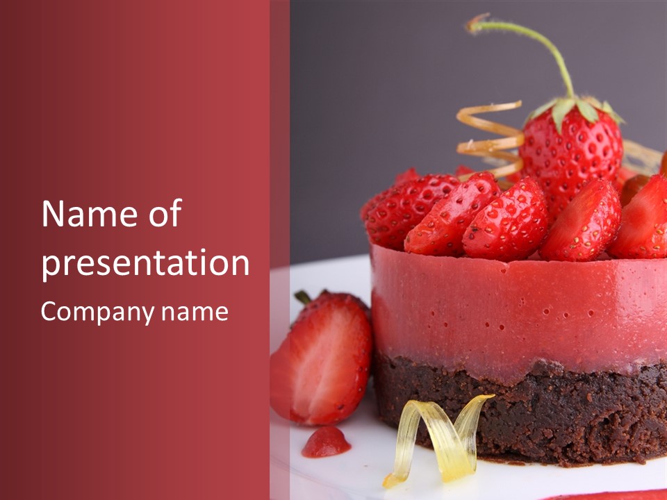 Restaurant Fruits Chocolat PowerPoint Template