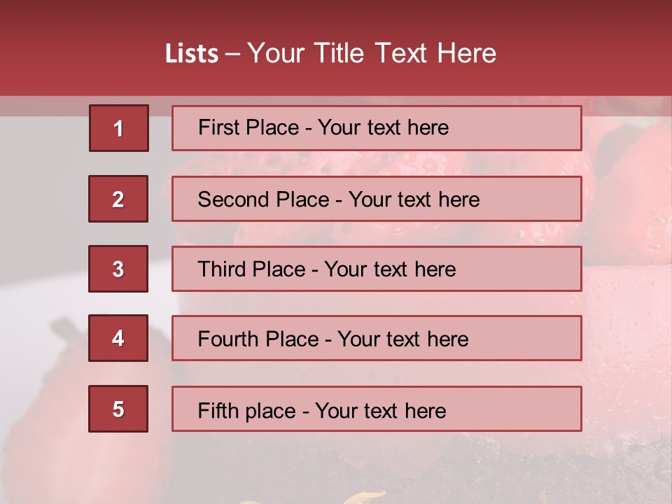 Restaurant Fruits Chocolat PowerPoint Template