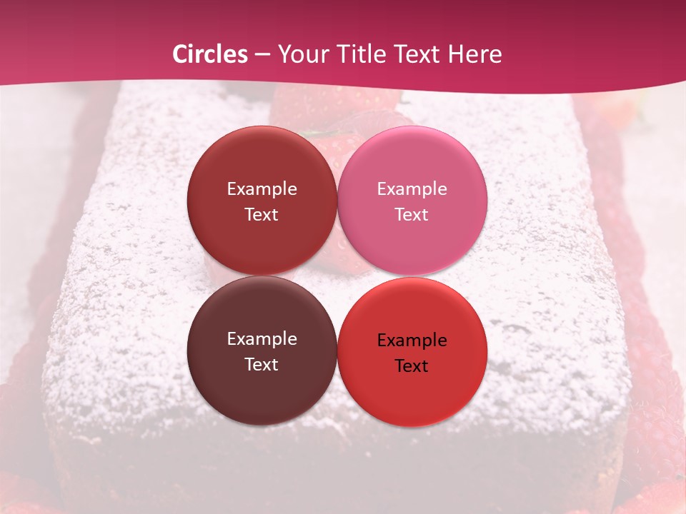A Piece Of Cake With Strawberries On Top Of It PowerPoint Template