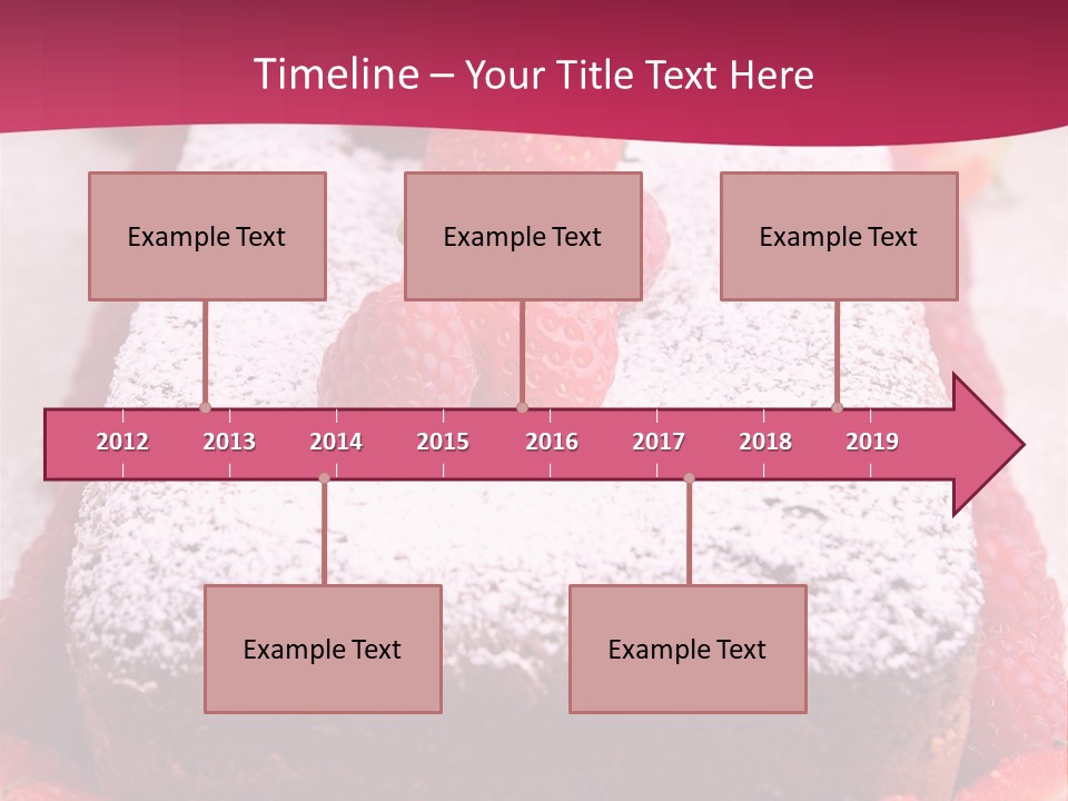 A Piece Of Cake With Strawberries On Top Of It PowerPoint Template