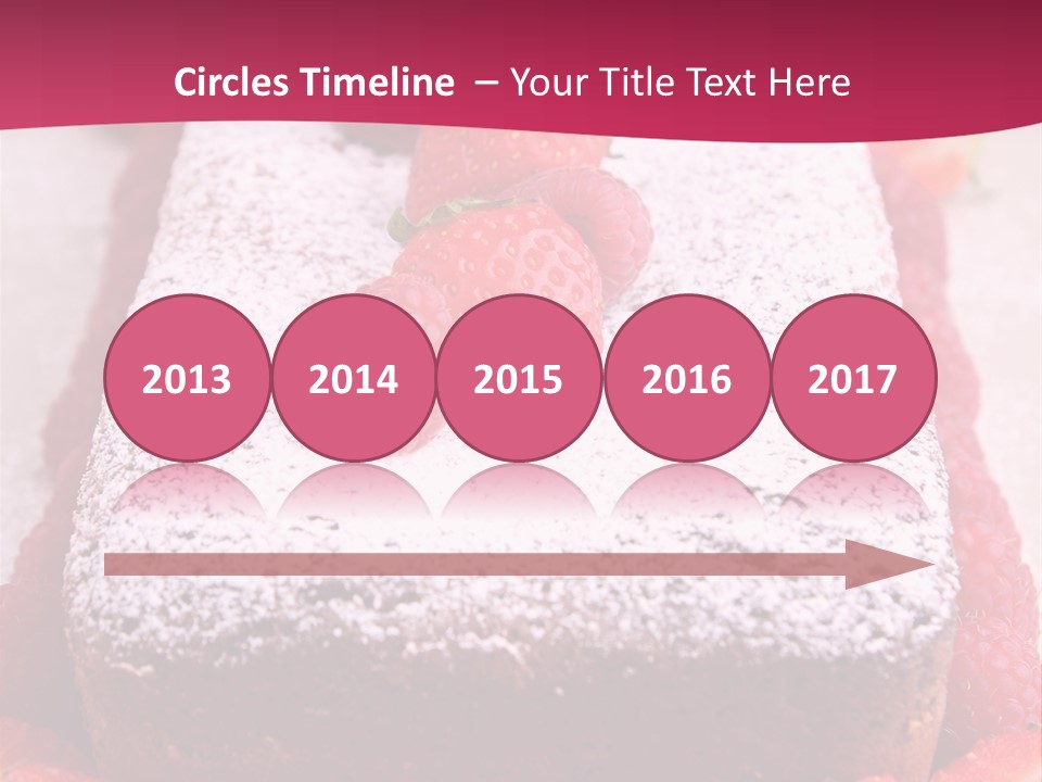 A Piece Of Cake With Strawberries On Top Of It PowerPoint Template