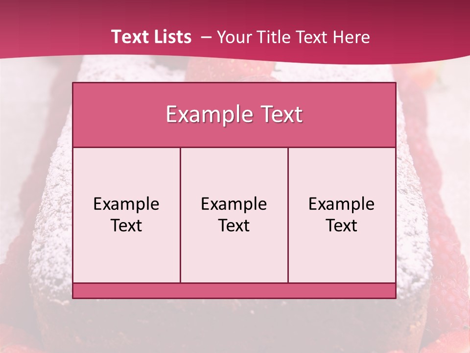 A Piece Of Cake With Strawberries On Top Of It PowerPoint Template