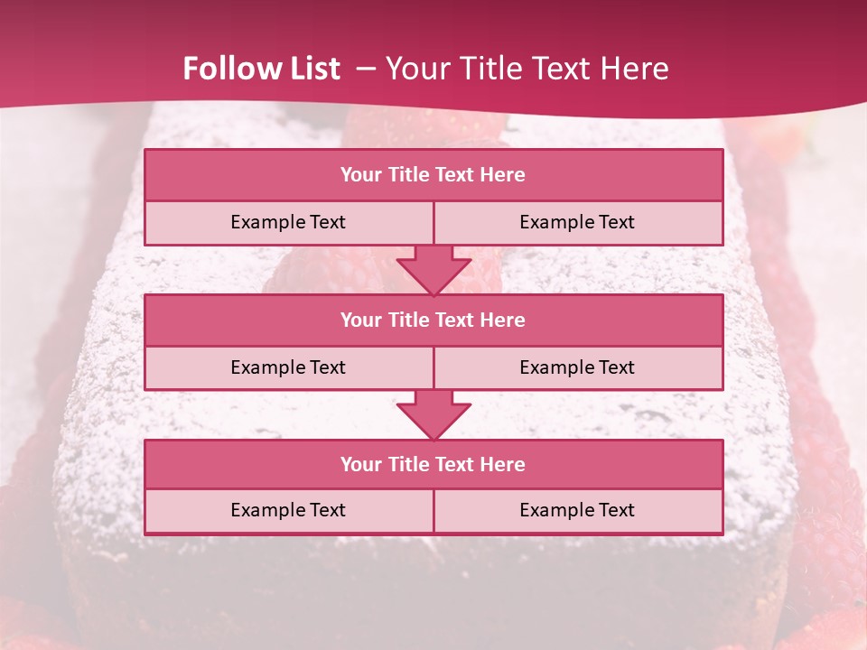 A Piece Of Cake With Strawberries On Top Of It PowerPoint Template