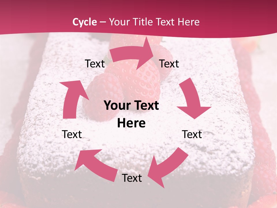 A Piece Of Cake With Strawberries On Top Of It PowerPoint Template