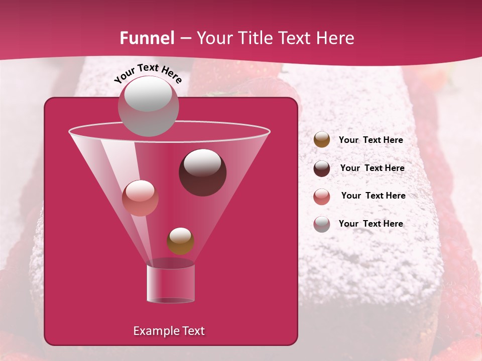 A Piece Of Cake With Strawberries On Top Of It PowerPoint Template