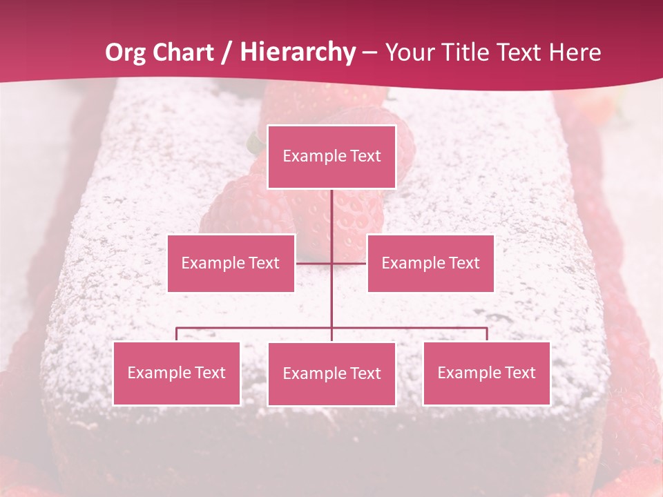 A Piece Of Cake With Strawberries On Top Of It PowerPoint Template