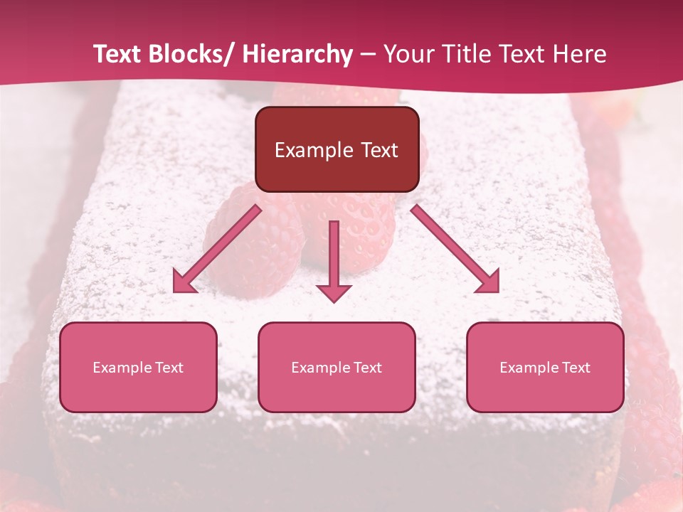 A Piece Of Cake With Strawberries On Top Of It PowerPoint Template