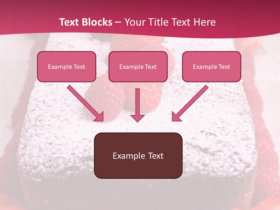 A Piece Of Cake With Strawberries On Top Of It PowerPoint Template