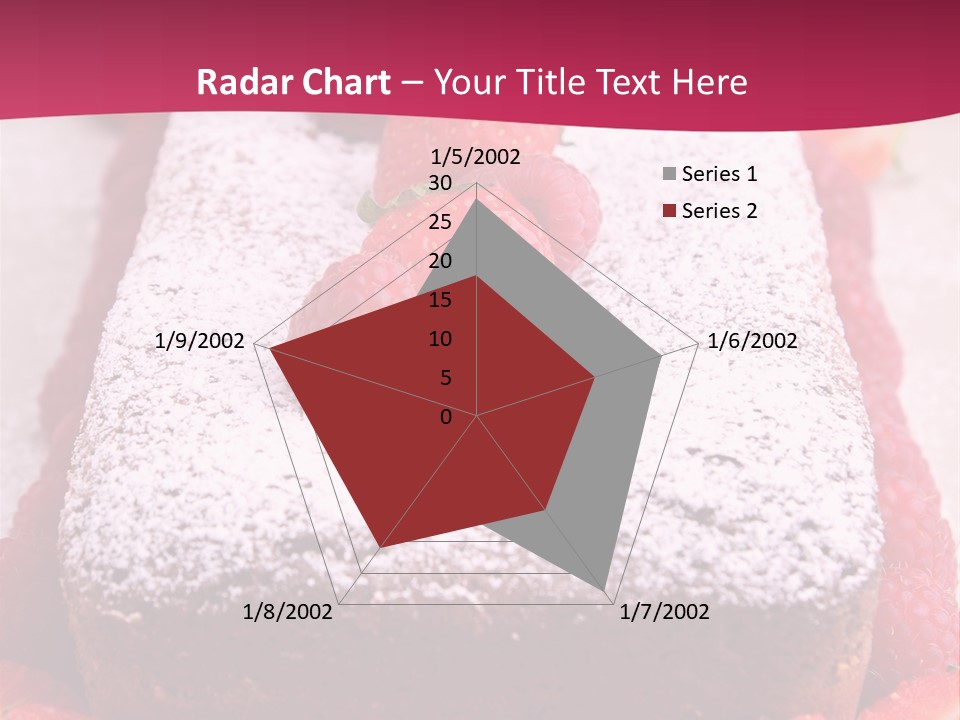 A Piece Of Cake With Strawberries On Top Of It PowerPoint Template