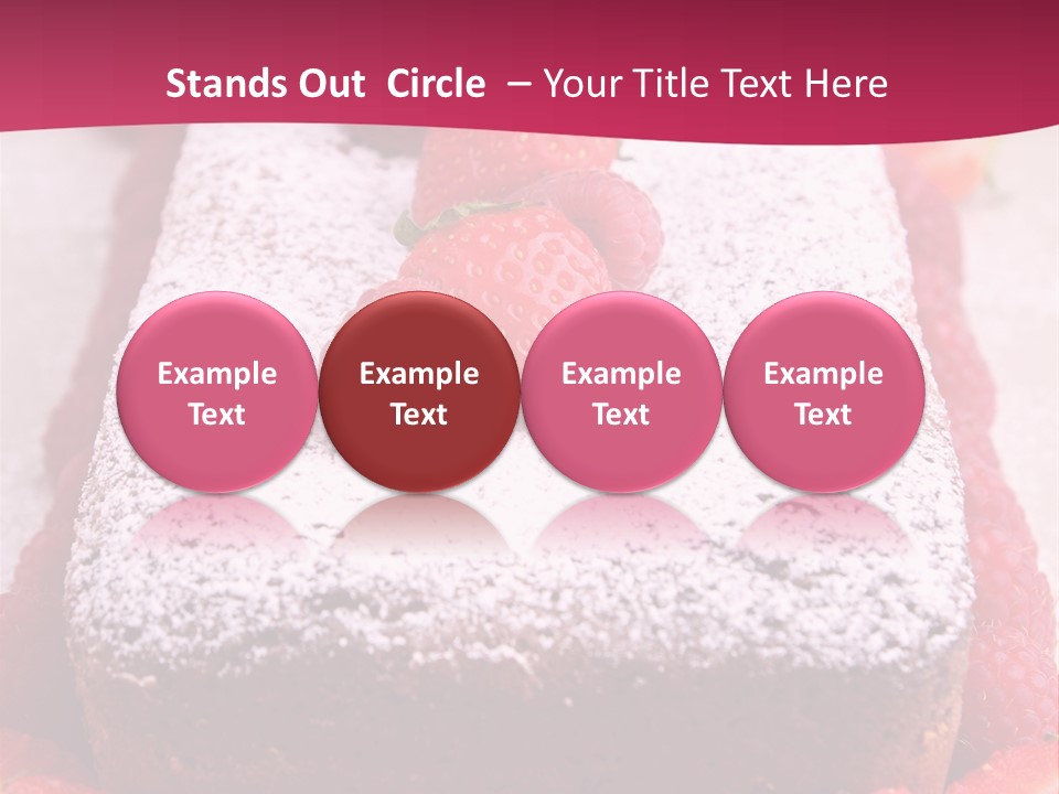 A Piece Of Cake With Strawberries On Top Of It PowerPoint Template