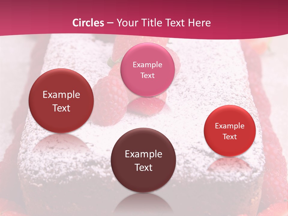 A Piece Of Cake With Strawberries On Top Of It PowerPoint Template