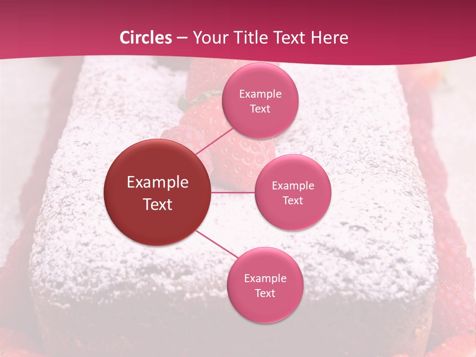 A Piece Of Cake With Strawberries On Top Of It PowerPoint Template