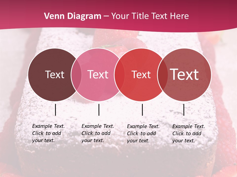 A Piece Of Cake With Strawberries On Top Of It PowerPoint Template