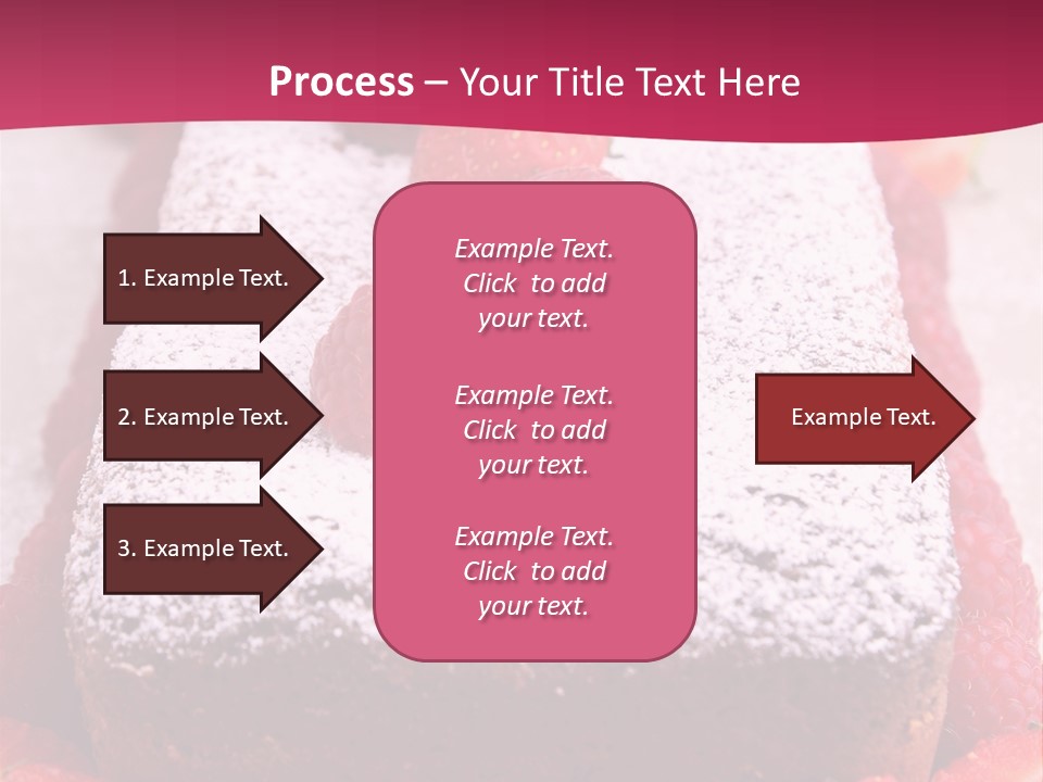 A Piece Of Cake With Strawberries On Top Of It PowerPoint Template