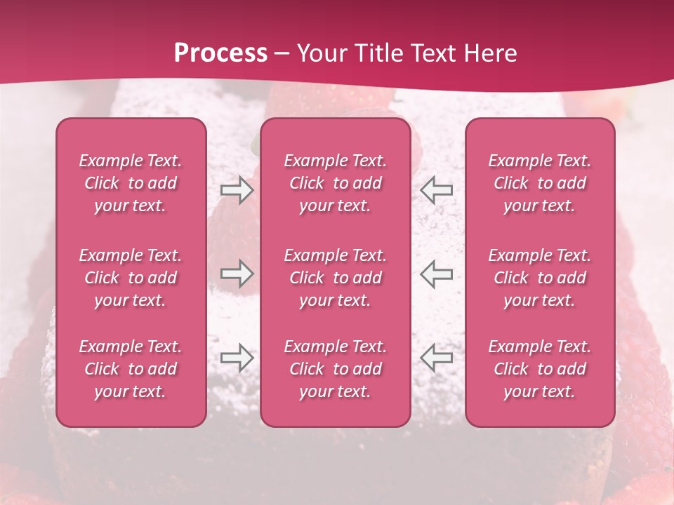 A Piece Of Cake With Strawberries On Top Of It PowerPoint Template
