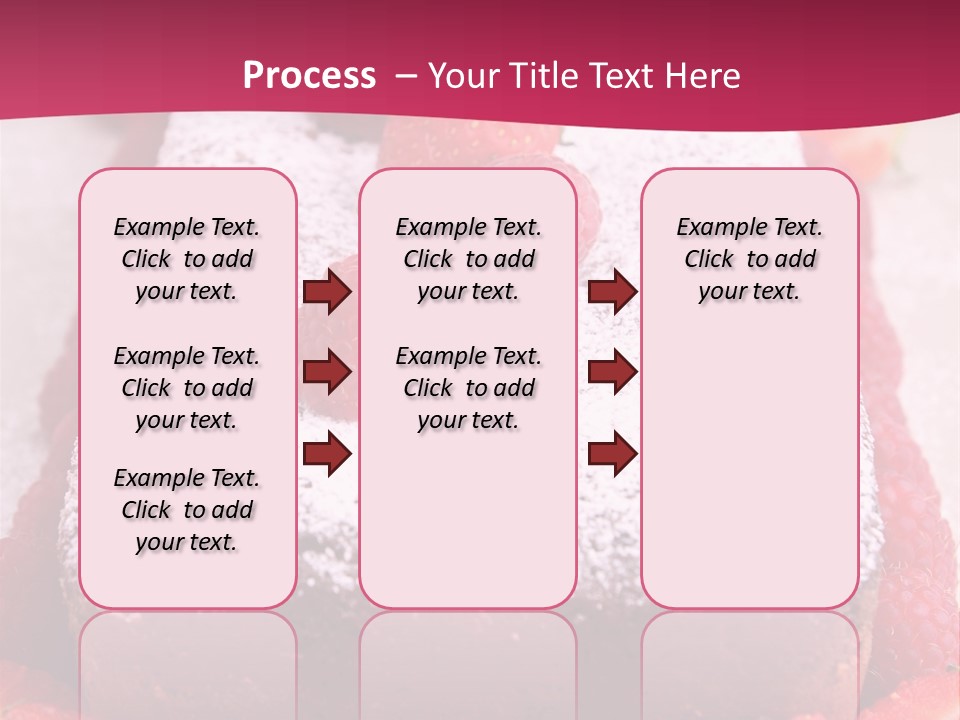 A Piece Of Cake With Strawberries On Top Of It PowerPoint Template