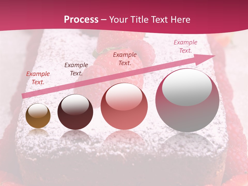 A Piece Of Cake With Strawberries On Top Of It PowerPoint Template