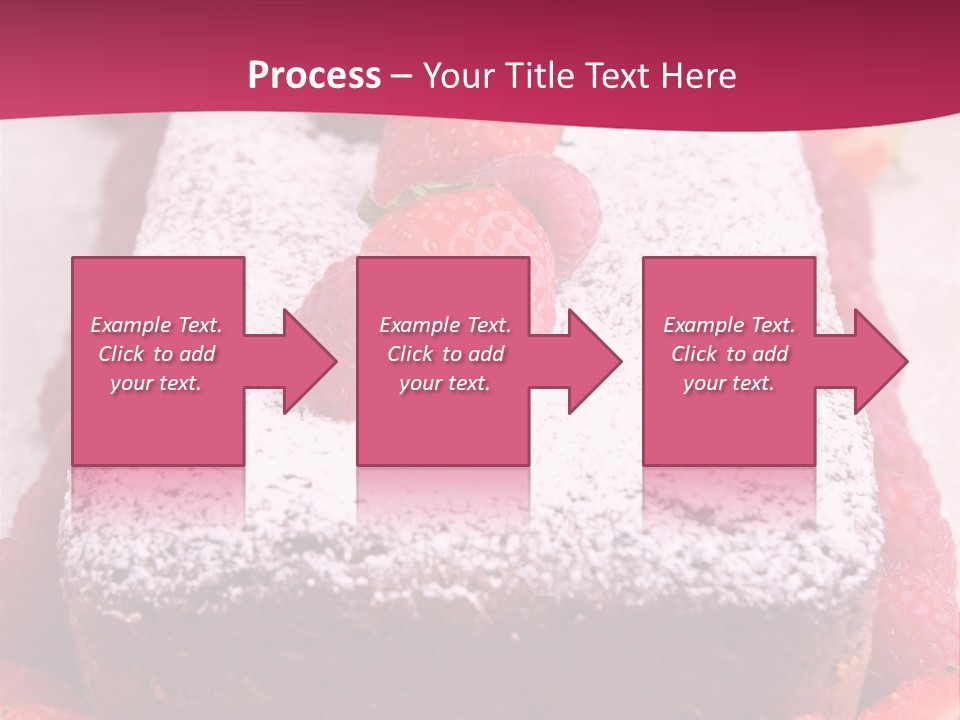 A Piece Of Cake With Strawberries On Top Of It PowerPoint Template