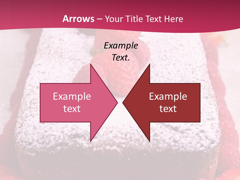 A Piece Of Cake With Strawberries On Top Of It PowerPoint Template