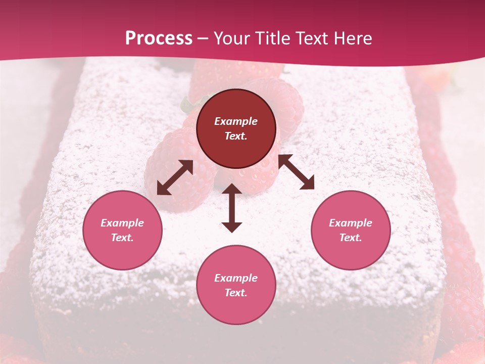 A Piece Of Cake With Strawberries On Top Of It PowerPoint Template