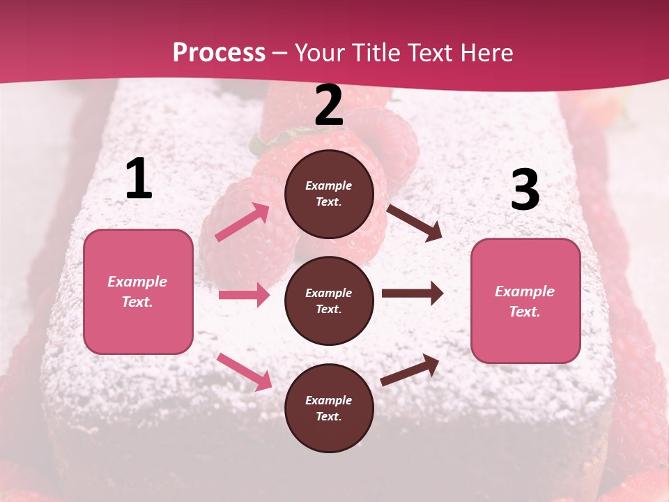 A Piece Of Cake With Strawberries On Top Of It PowerPoint Template