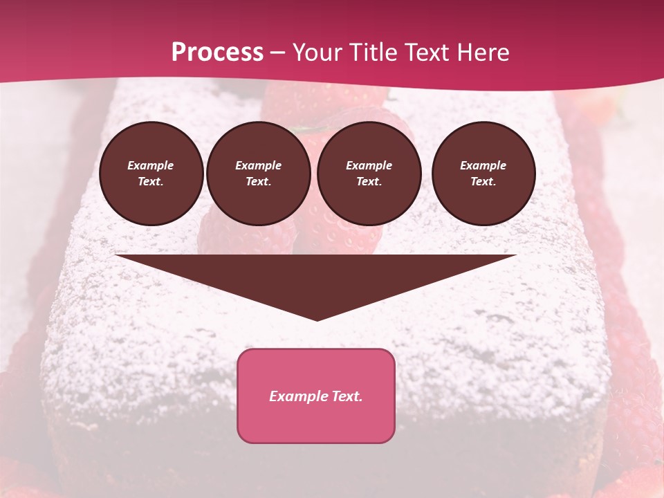 A Piece Of Cake With Strawberries On Top Of It PowerPoint Template