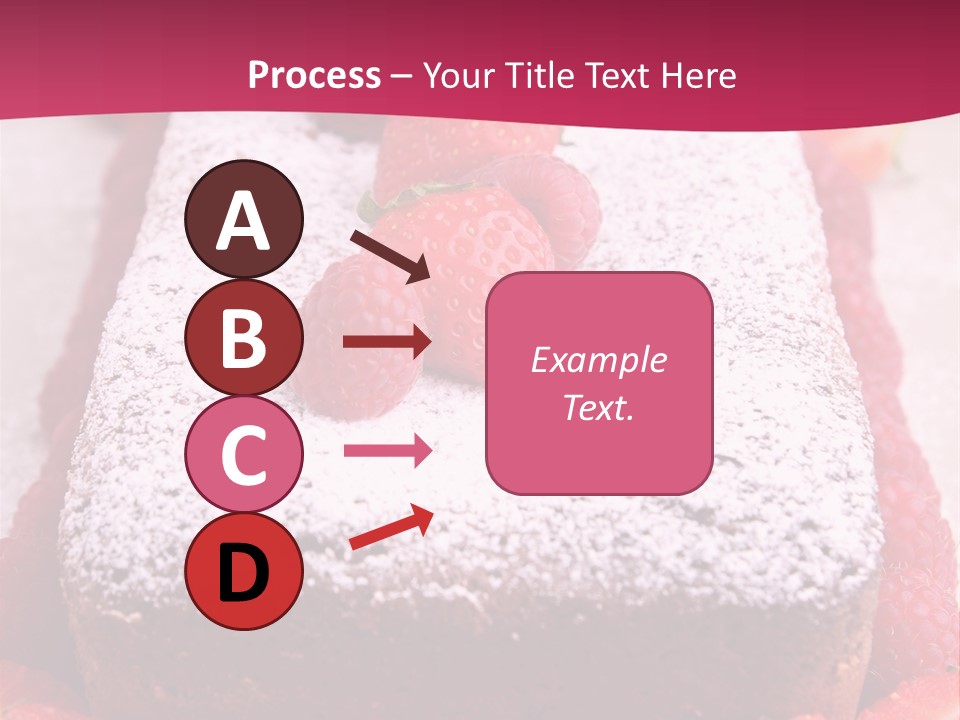 A Piece Of Cake With Strawberries On Top Of It PowerPoint Template