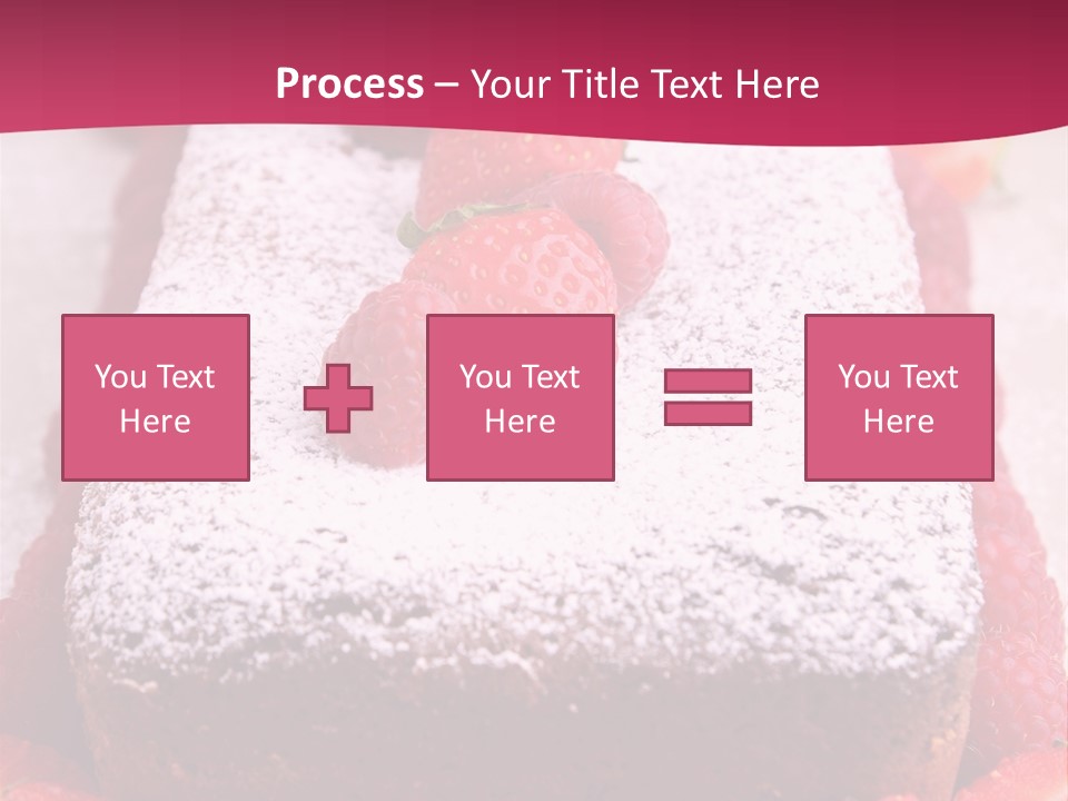 A Piece Of Cake With Strawberries On Top Of It PowerPoint Template