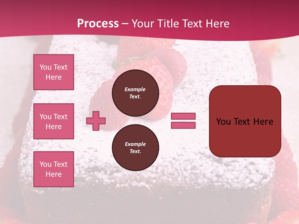 A Piece Of Cake With Strawberries On Top Of It PowerPoint Template