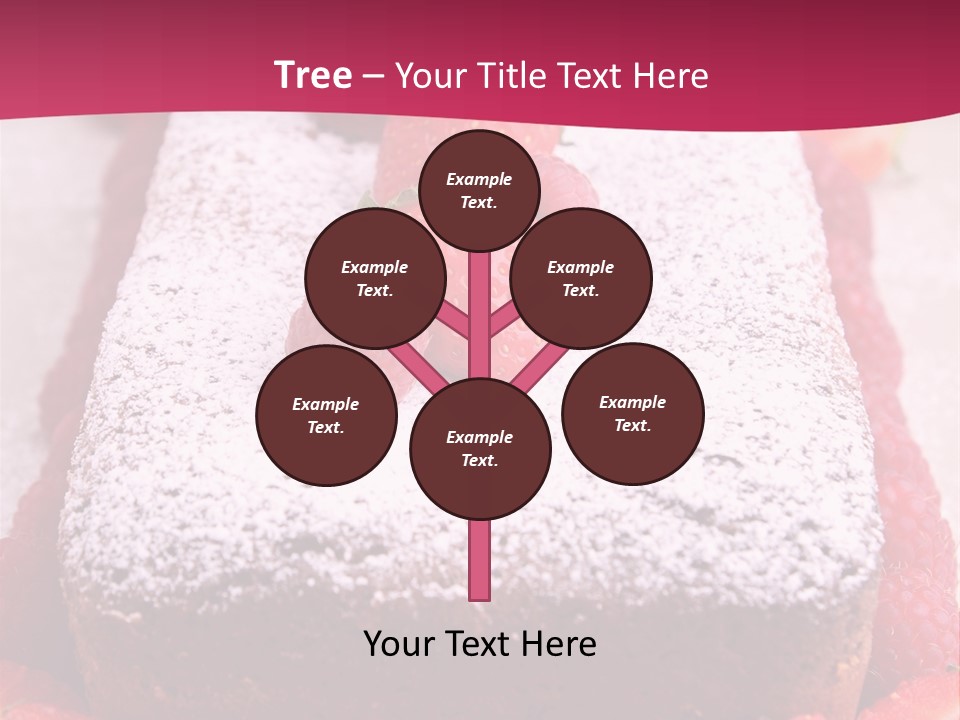 A Piece Of Cake With Strawberries On Top Of It PowerPoint Template