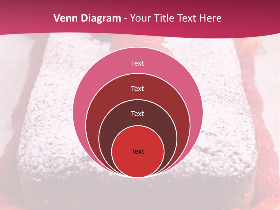 A Piece Of Cake With Strawberries On Top Of It PowerPoint Template