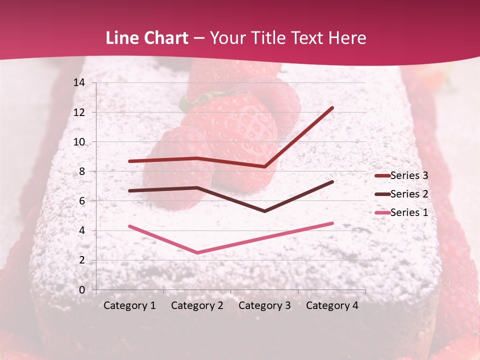 A Piece Of Cake With Strawberries On Top Of It PowerPoint Template