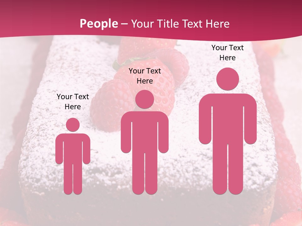 A Piece Of Cake With Strawberries On Top Of It PowerPoint Template