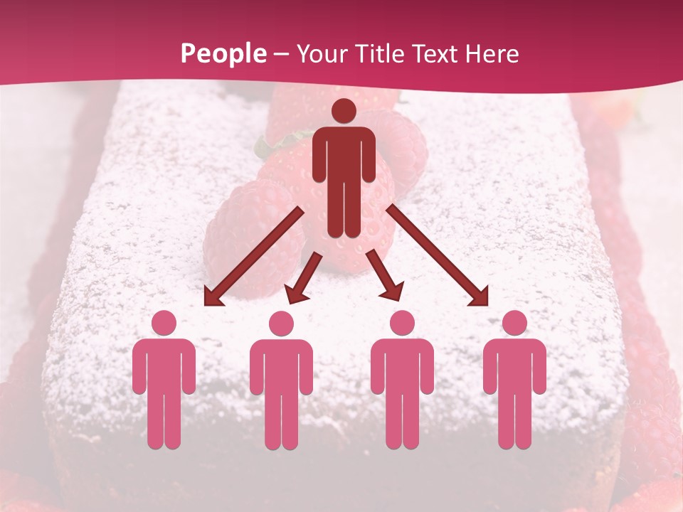 A Piece Of Cake With Strawberries On Top Of It PowerPoint Template