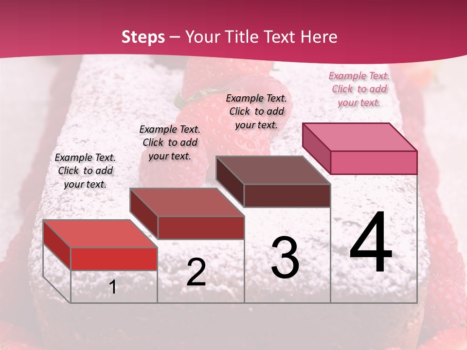 A Piece Of Cake With Strawberries On Top Of It PowerPoint Template