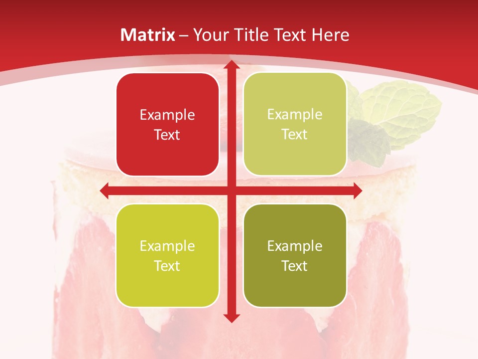 A Piece Of Cake With Strawberries On Top Of It PowerPoint Template