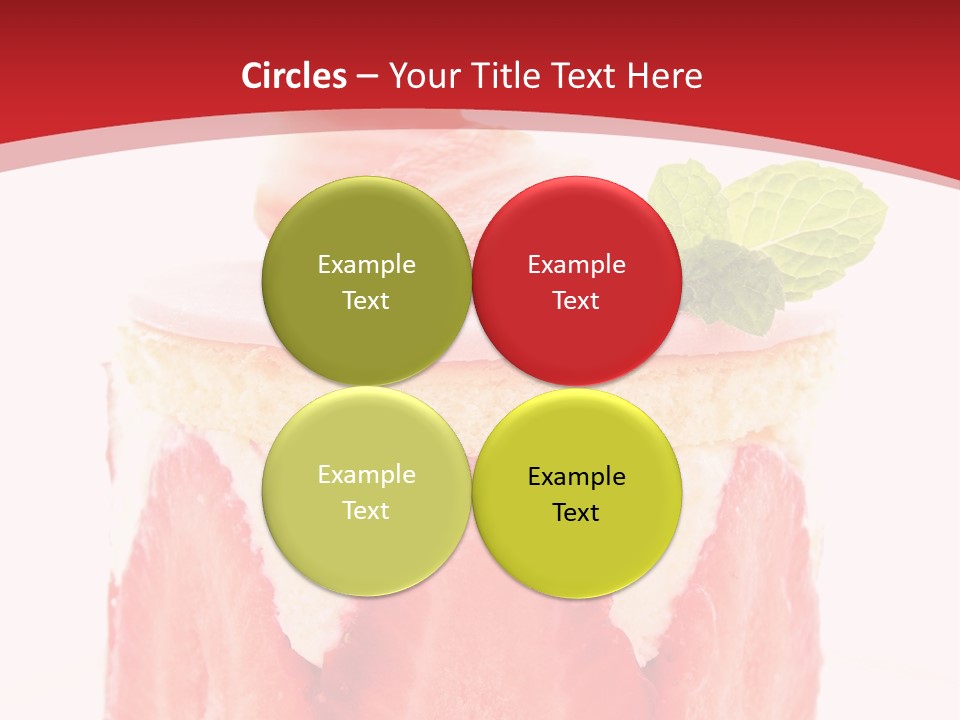 A Piece Of Cake With Strawberries On Top Of It PowerPoint Template