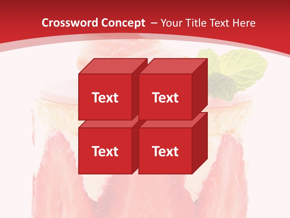 A Piece Of Cake With Strawberries On Top Of It PowerPoint Template
