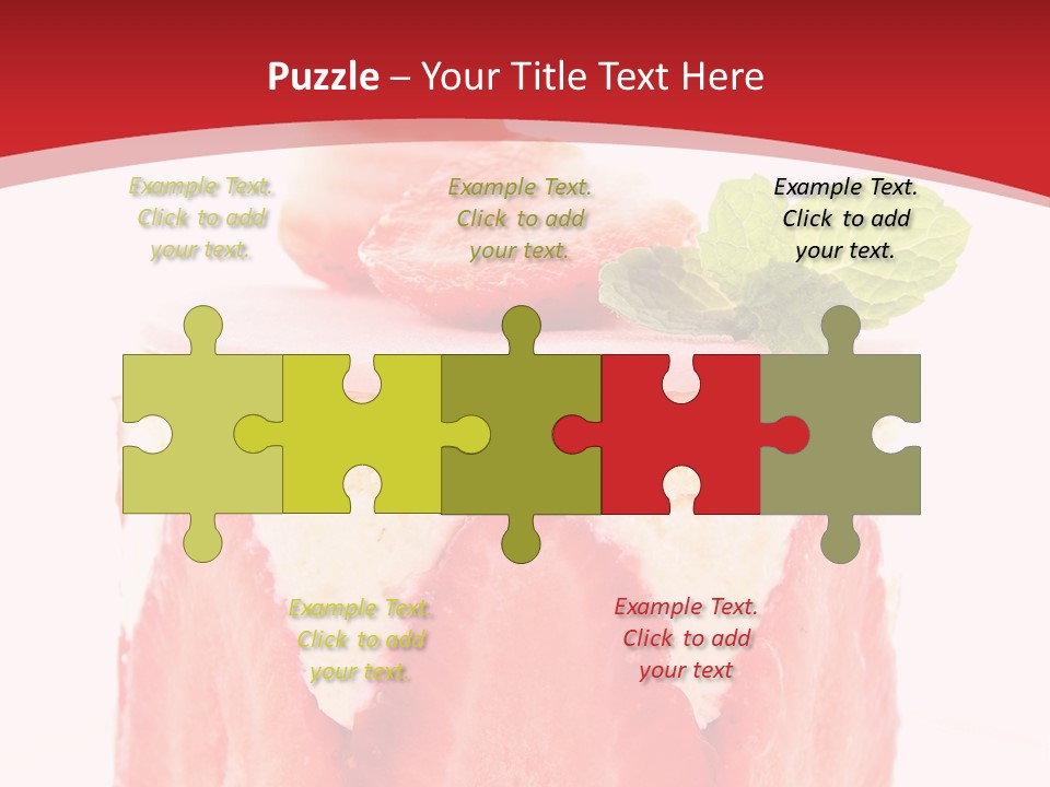A Piece Of Cake With Strawberries On Top Of It PowerPoint Template