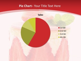 A Piece Of Cake With Strawberries On Top Of It PowerPoint Template