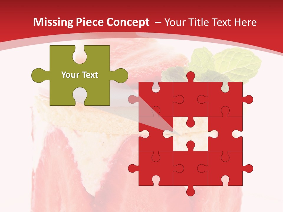 A Piece Of Cake With Strawberries On Top Of It PowerPoint Template
