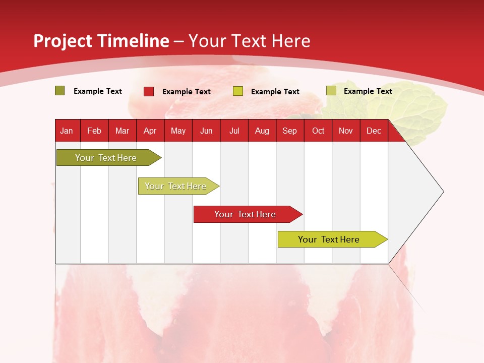 A Piece Of Cake With Strawberries On Top Of It PowerPoint Template