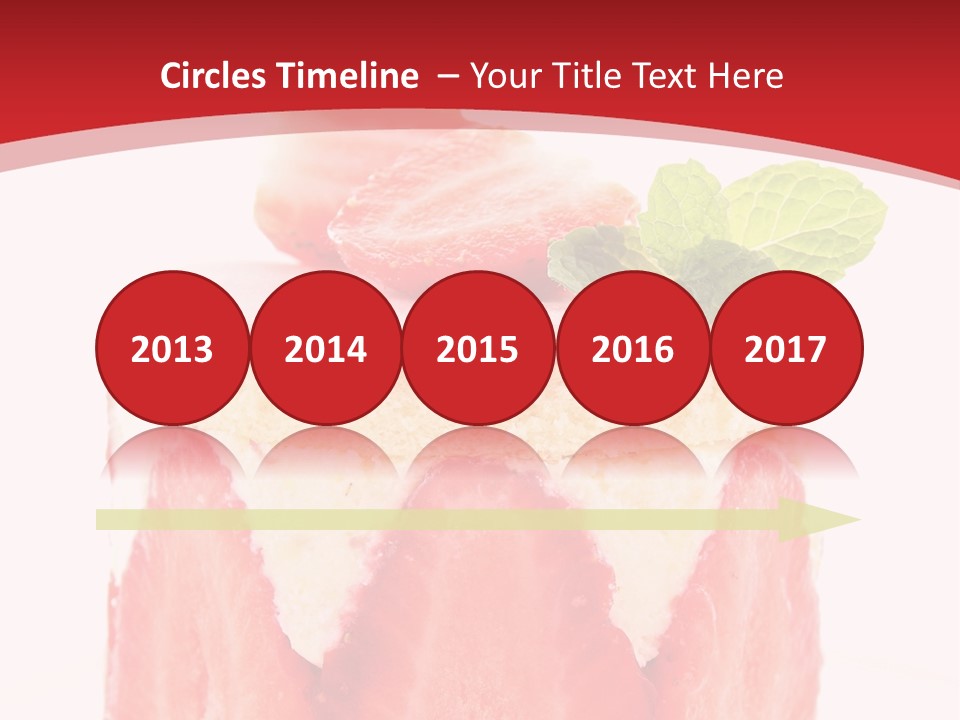A Piece Of Cake With Strawberries On Top Of It PowerPoint Template