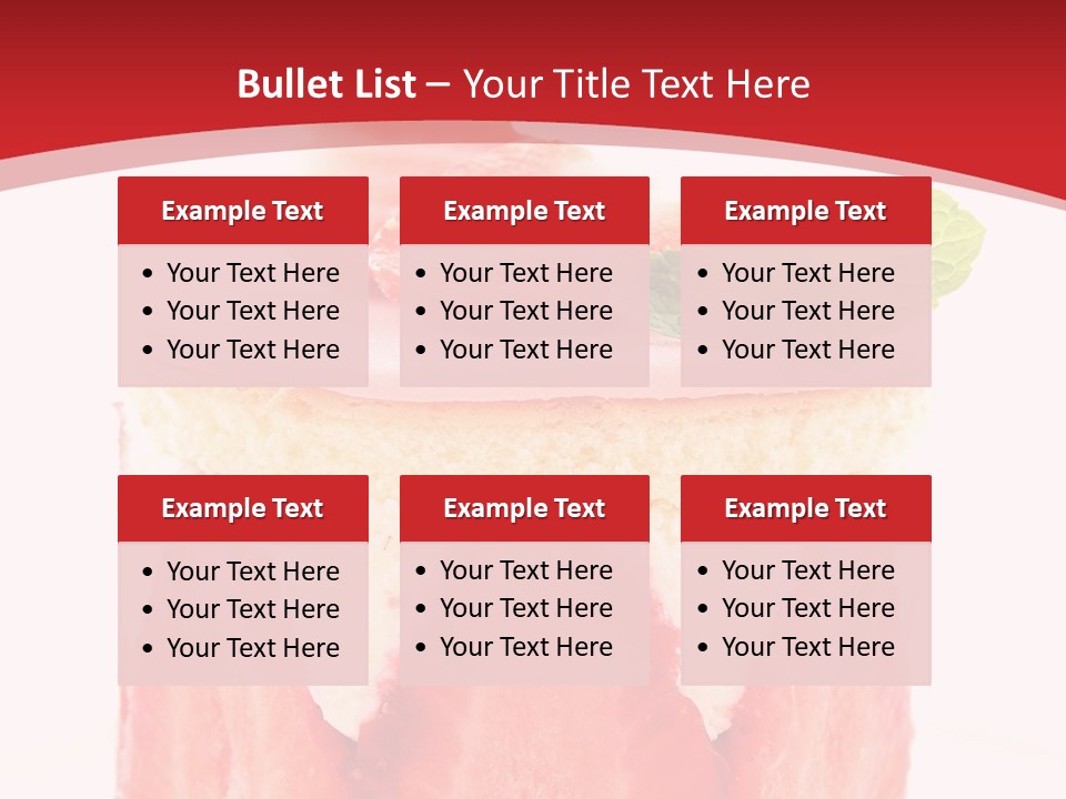 A Piece Of Cake With Strawberries On Top Of It PowerPoint Template