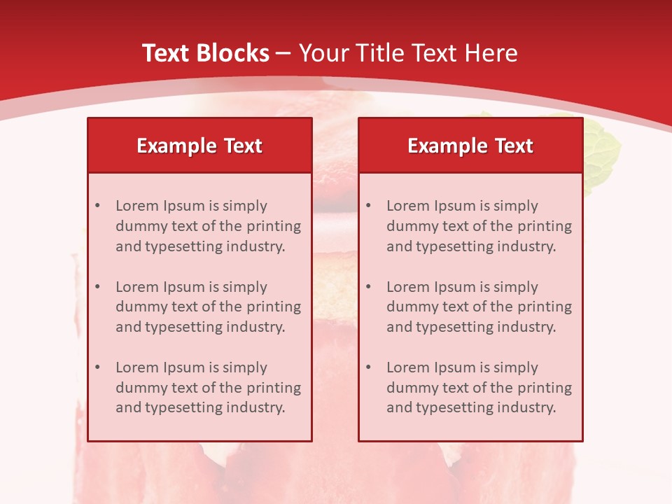 A Piece Of Cake With Strawberries On Top Of It PowerPoint Template
