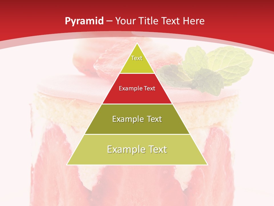 A Piece Of Cake With Strawberries On Top Of It PowerPoint Template