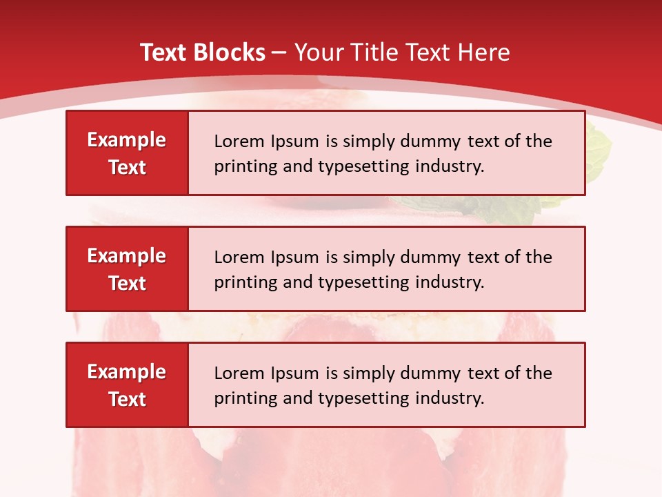 A Piece Of Cake With Strawberries On Top Of It PowerPoint Template